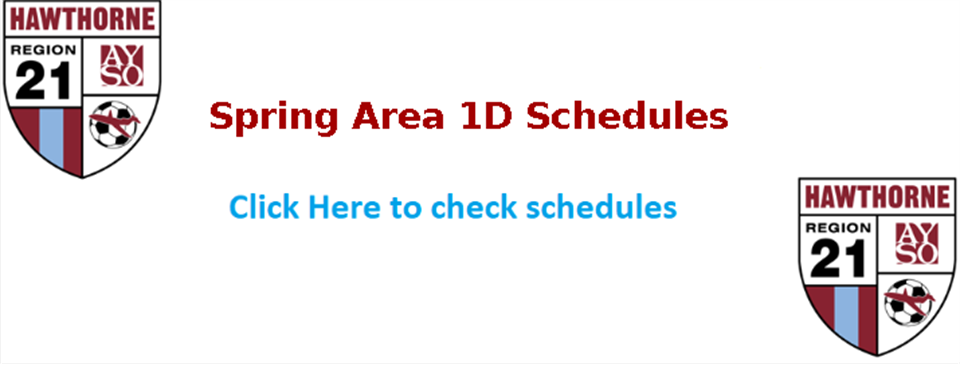 Spring Area Schedules