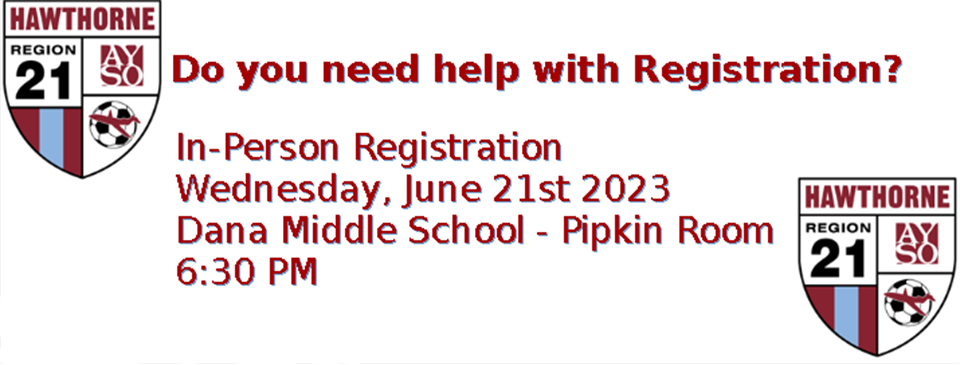 In-Person Registration Event - Wednesday June 21st 2023
